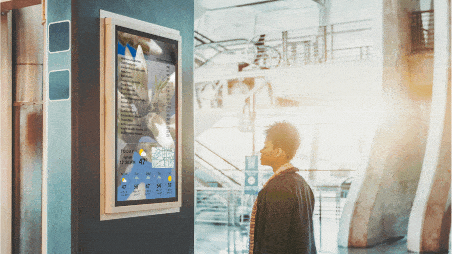 Animated, Building directory digital signage, Reach Media Network