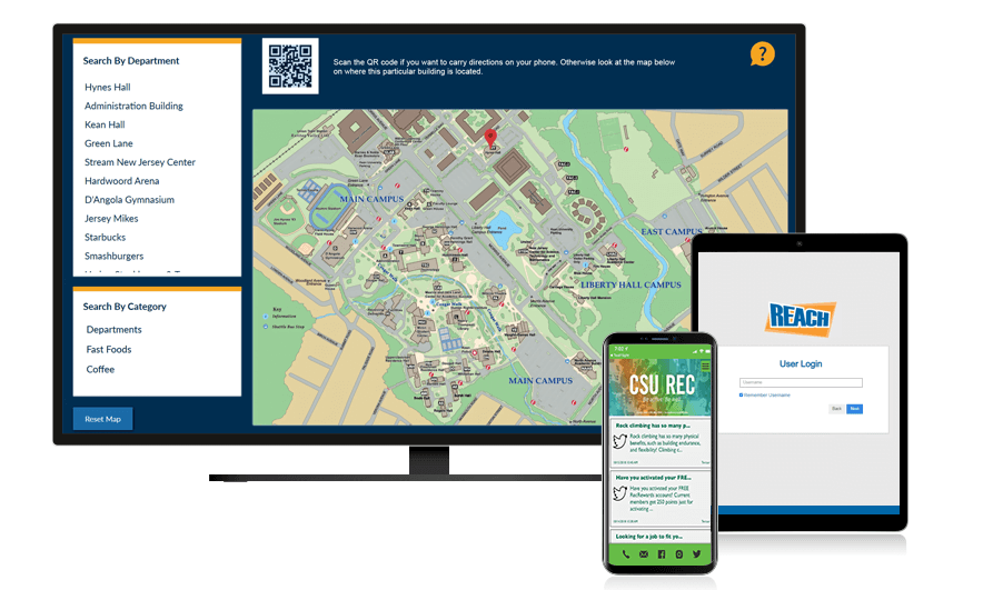 Reach Media Network digital signage solutions, Screens, iPad, iPhone