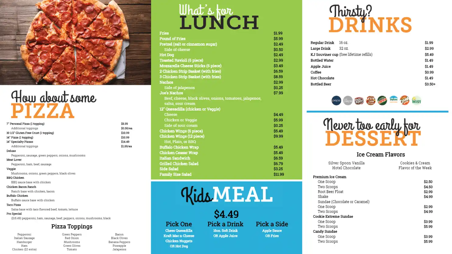 Kokomo Menu board digital signage screen from Reach Media Network