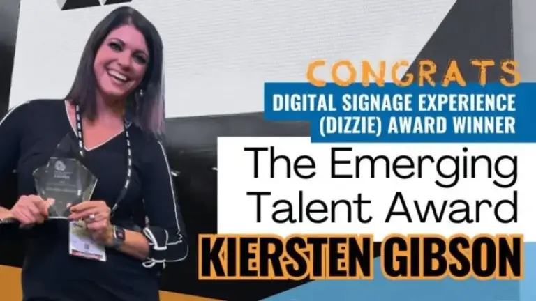 Reach Media Network's Kiersten Gibson wins Emerging Talent Award, Digital Signage Experience.